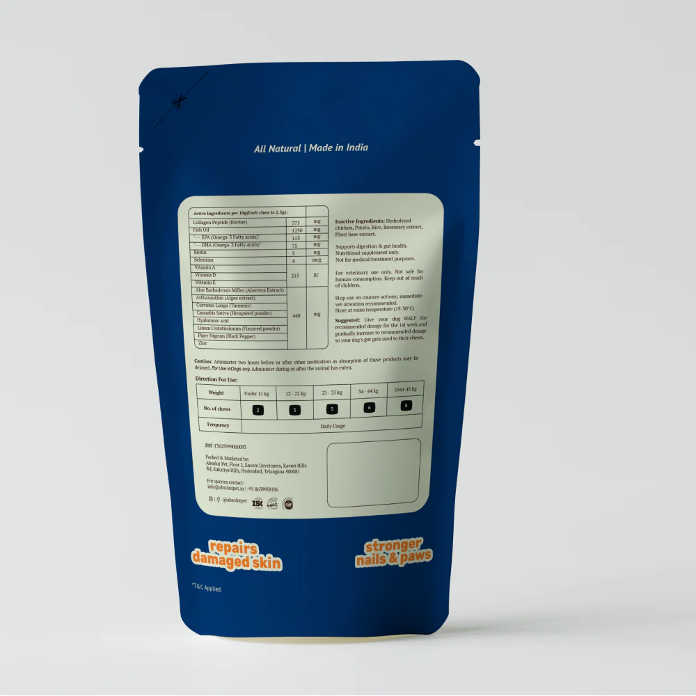 Absolut Pet Probiotics Gut Skin Coat Support Collagen and Biotin Health Dog Supplement - Image 15