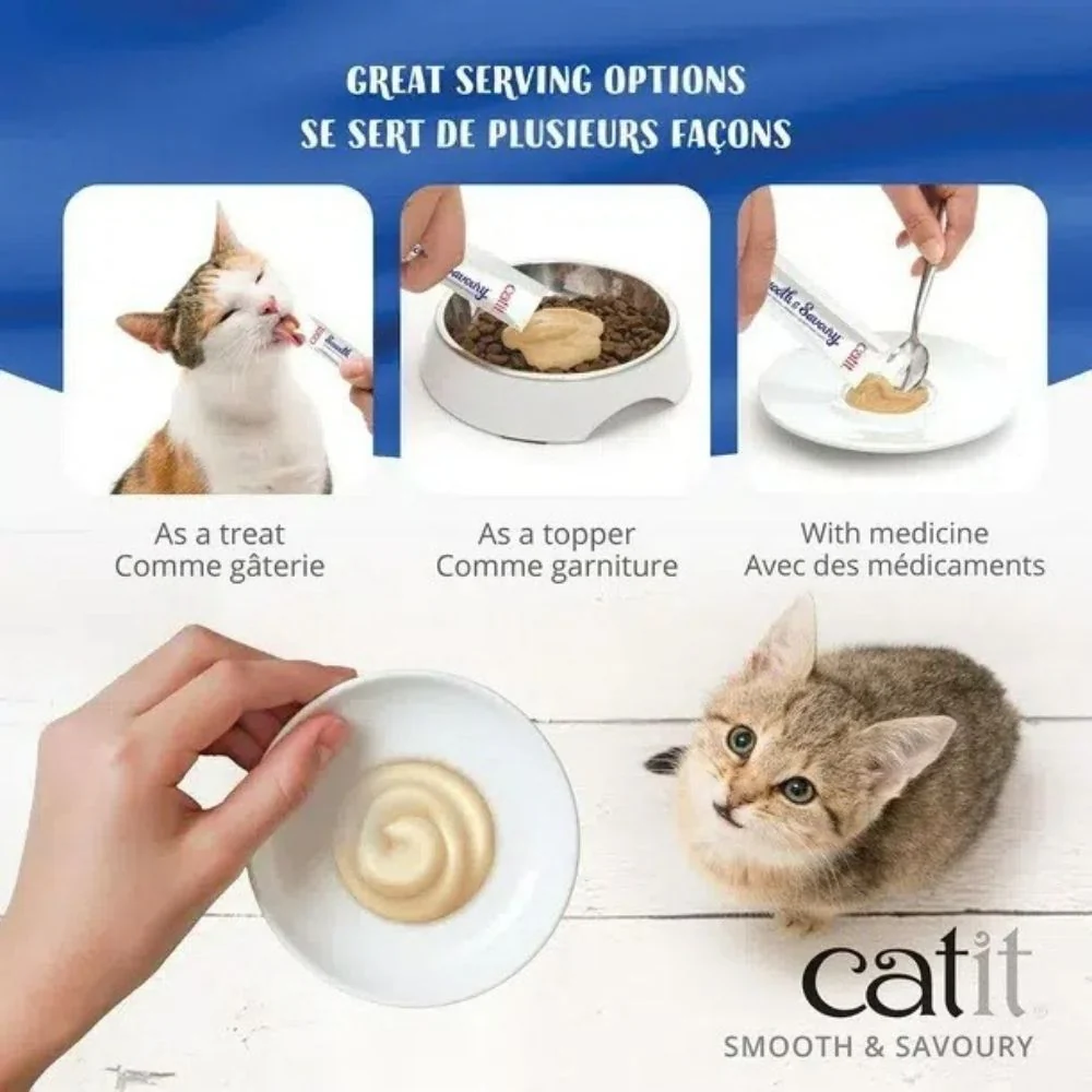Catit Smooth and Savoury Chicken with Liver Creamy Lickable Cat Treats - Image 3