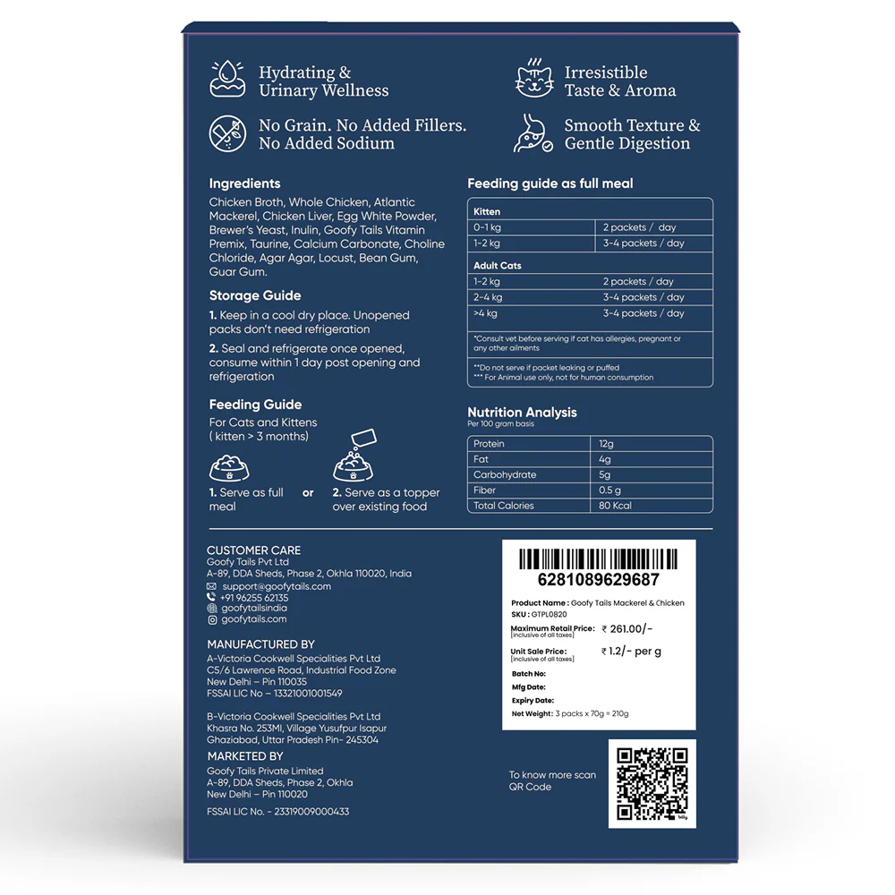 Goofy Tails Mackerel & Chicken Cat Meals - Image 15