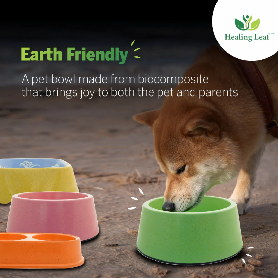 Healing Leaf Eco Friendly Cartoon Bamboo Bowl for Dogs and Cats (Purple) - Image 7