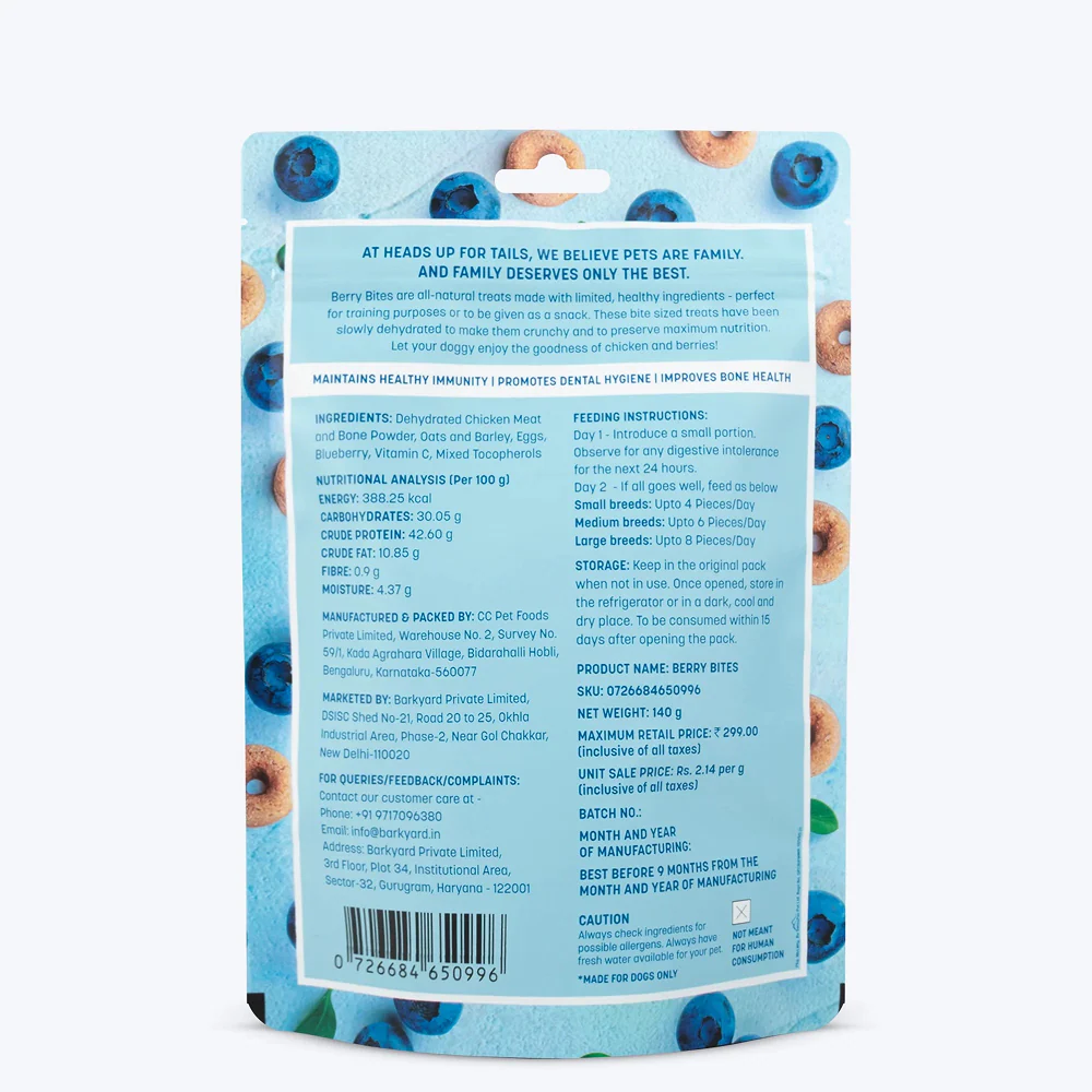 HUFT Berry Bites Real Chicken & Blueberries Dog Treats - Image 7