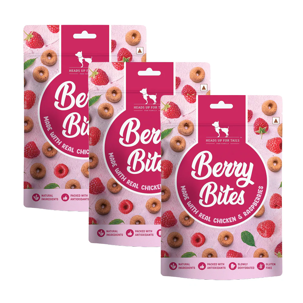 HUFT Berry Bites Gluten Free Real Chicken & Raspberries Dog Treats - Image 10