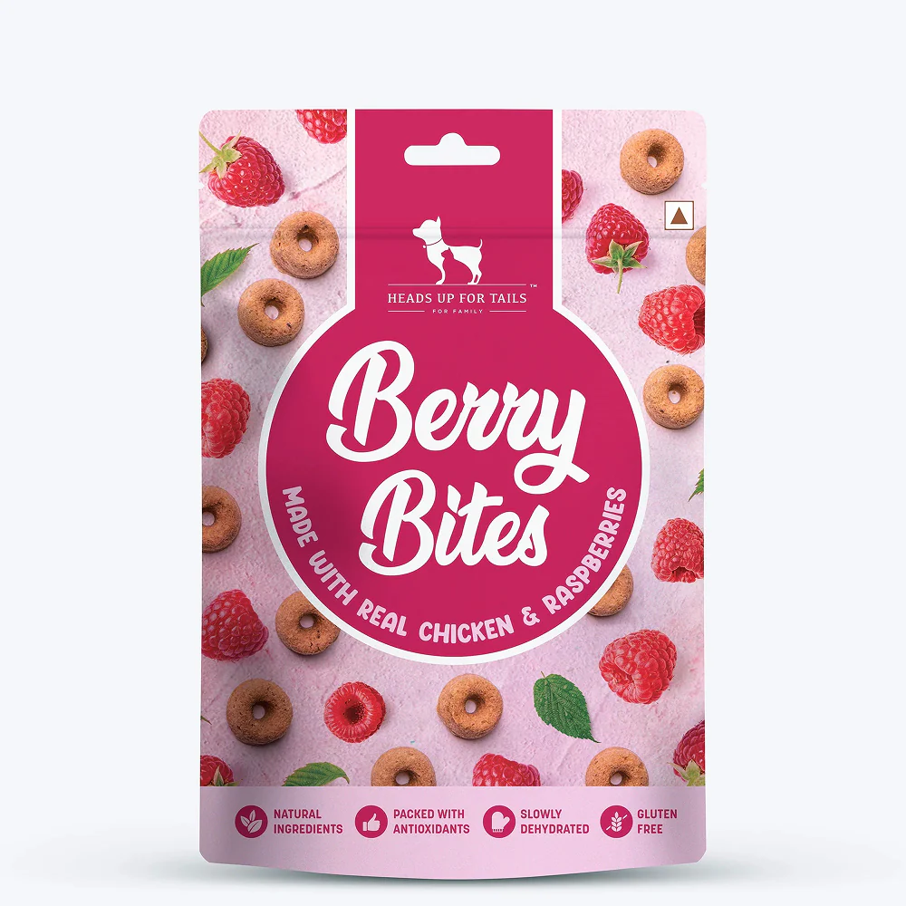 HUFT Berry Bites Gluten Free Real Chicken & Raspberries Dog Treats - Image 8