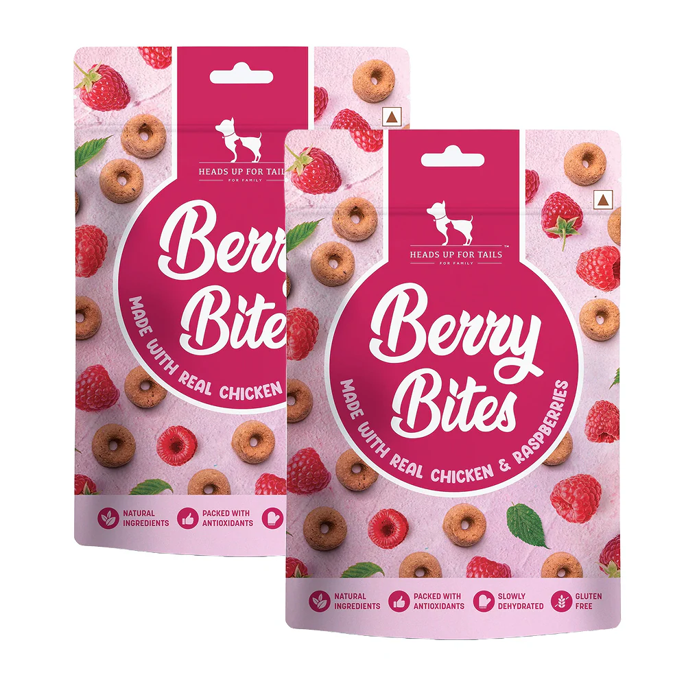 HUFT Berry Bites Gluten Free Real Chicken & Raspberries Dog Treats - Image 9