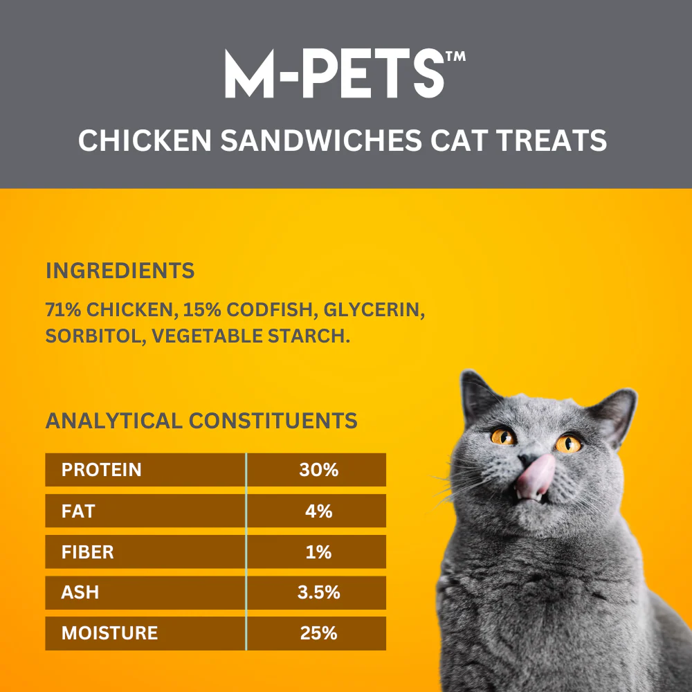 M PETS  Chicken Sandwiches Treats for Cats - Image 3