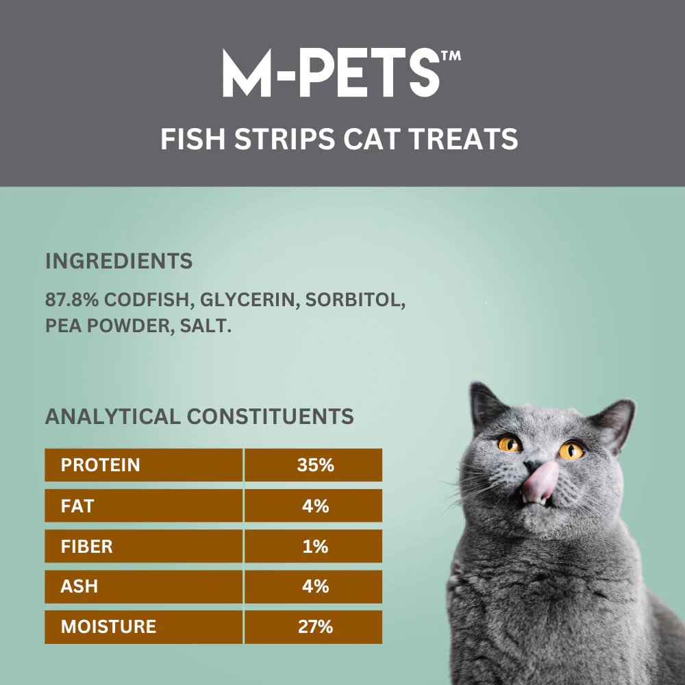 M PETS Fish Strips Treats for Cats - Image 3