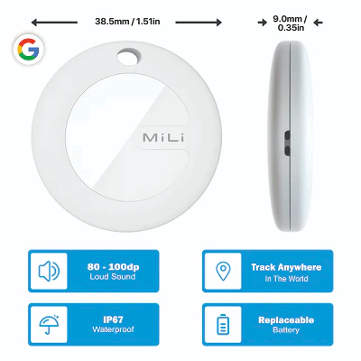 Mitag Go Anti Loss Device with Keychain Tracker (Brown) | Android - Image 3