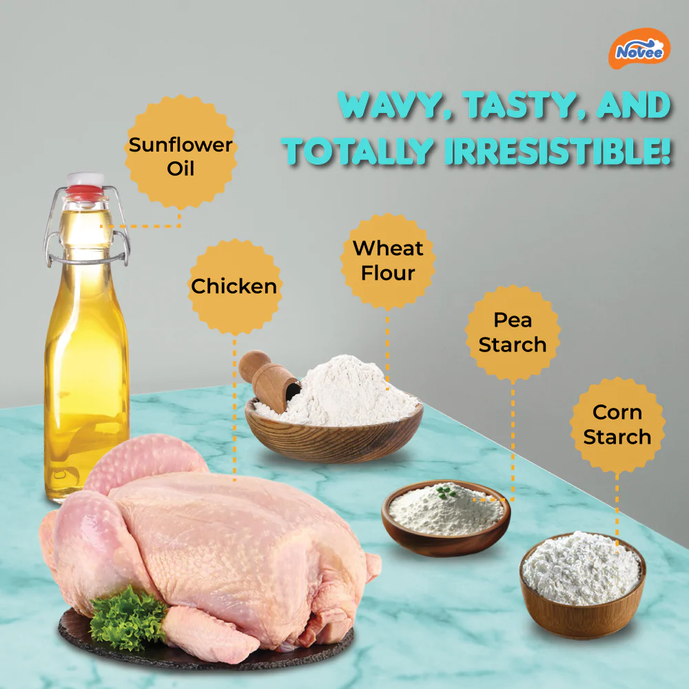 Novee Wave Cut Duo Chicken and Lamb Jerky Treats for Dogs (Buy 1 Get 1 Free) - Image 4