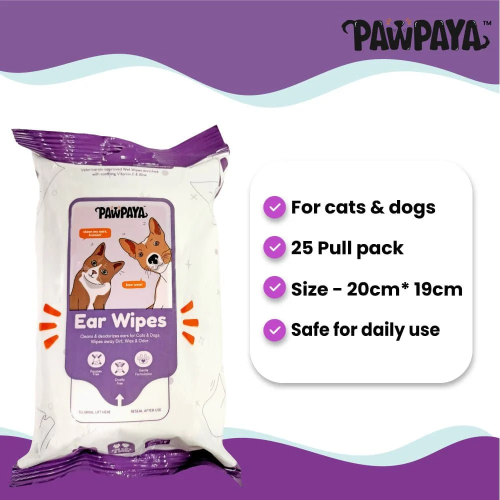 Pawpaya Ear Wipes for Dogs and Cats - Image 4