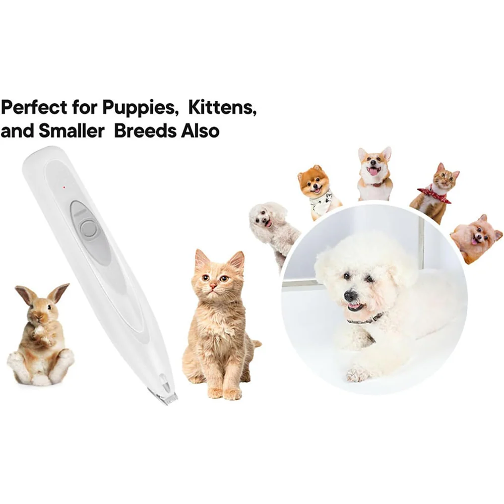 Petvogue LED Rechargeable Paw and Face Hair Trimmer for Dog and Cats (Yellow) - Image 4