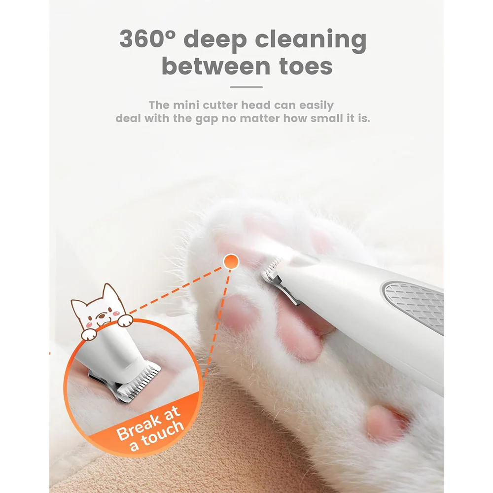 Petvogue LED Rechargeable Paw and Face Hair Trimmer for Dog and Cats (Yellow) - Image 5