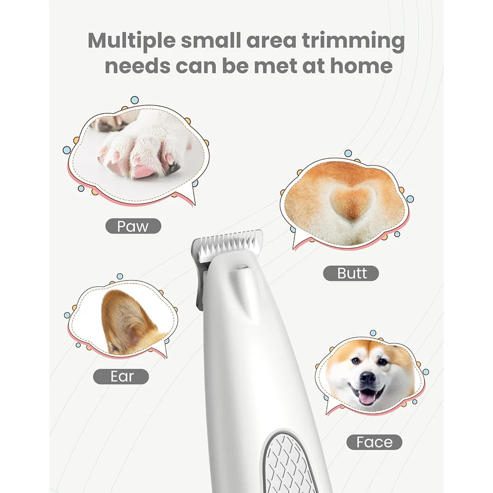 Petvogue LED Rechargeable Paw and Face Hair Trimmer for Dog and Cats (Yellow) - Image 6