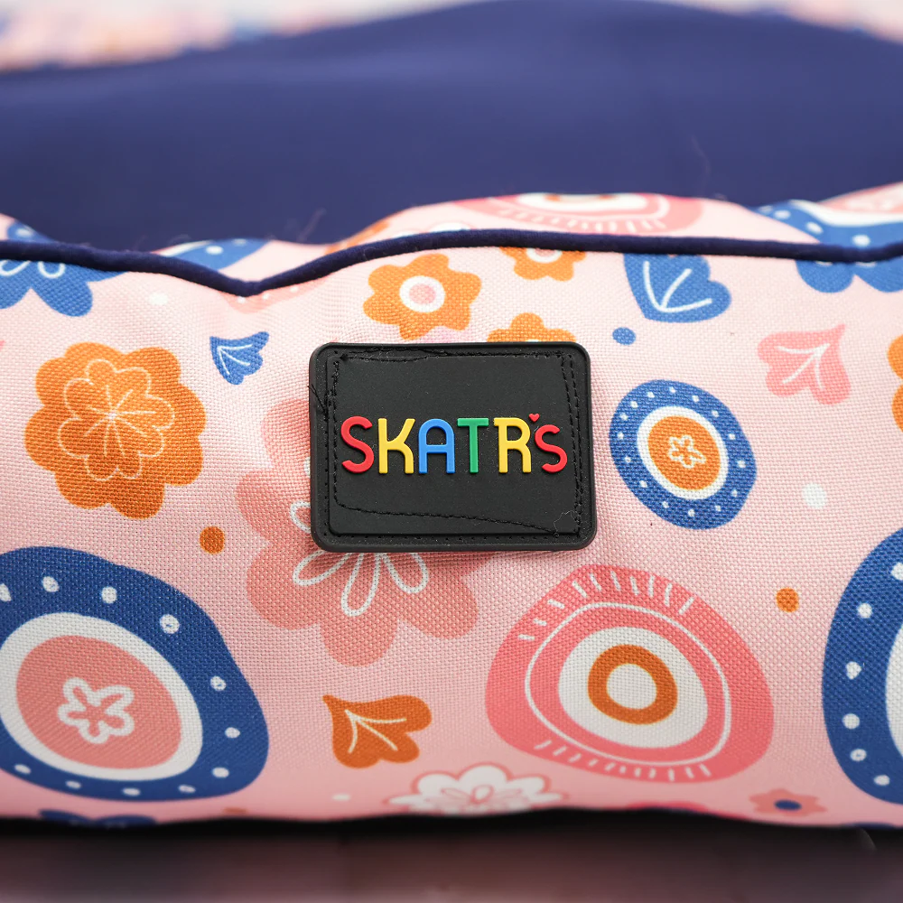 Skatrs Floral Bed for Dogs & Cats (Pink/Blue) - Image 7