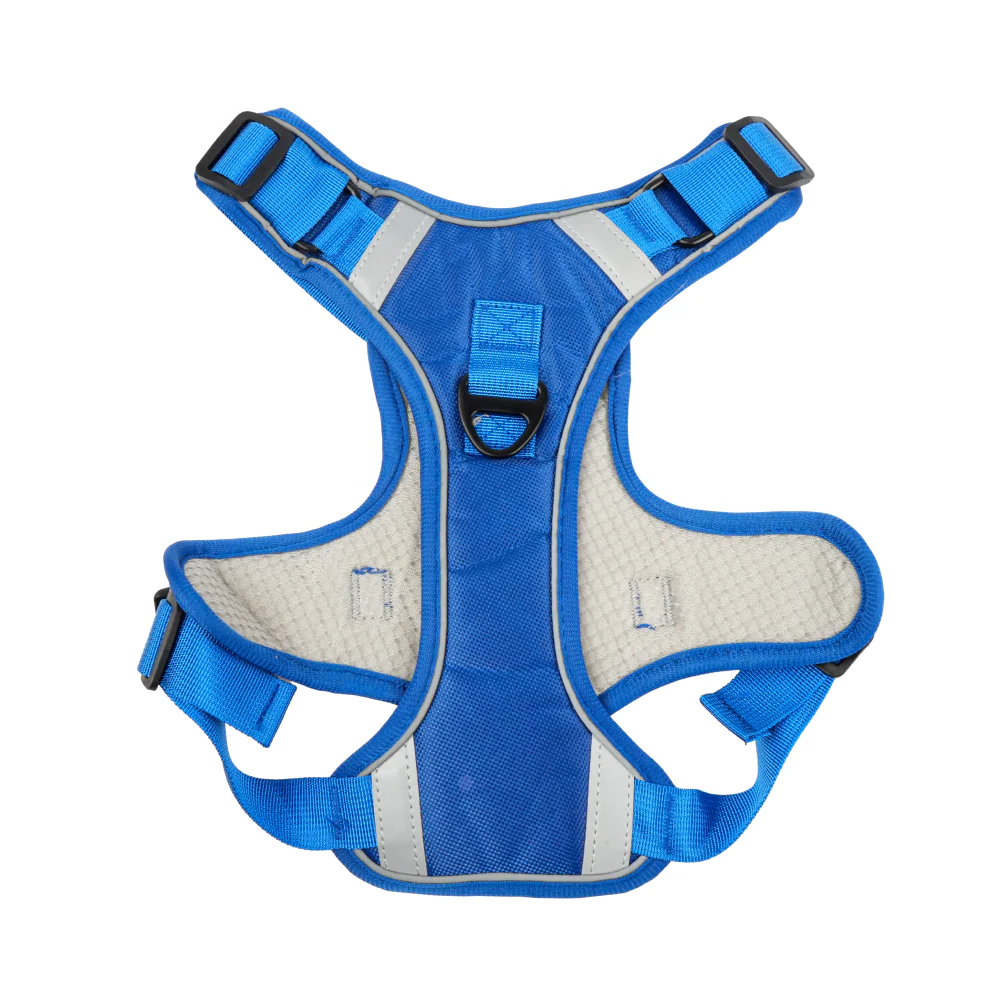 Skatrs Fully Padded Comfort Electric Reflective Harness for Dogs & Cats (Blue) - Image 6