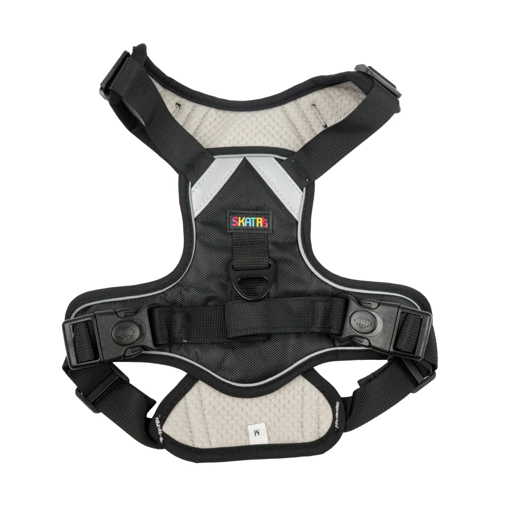 Skatrs Fully Padded Comfort Midnight Reflective Harness for Dogs & Cats (Black) - Image 7