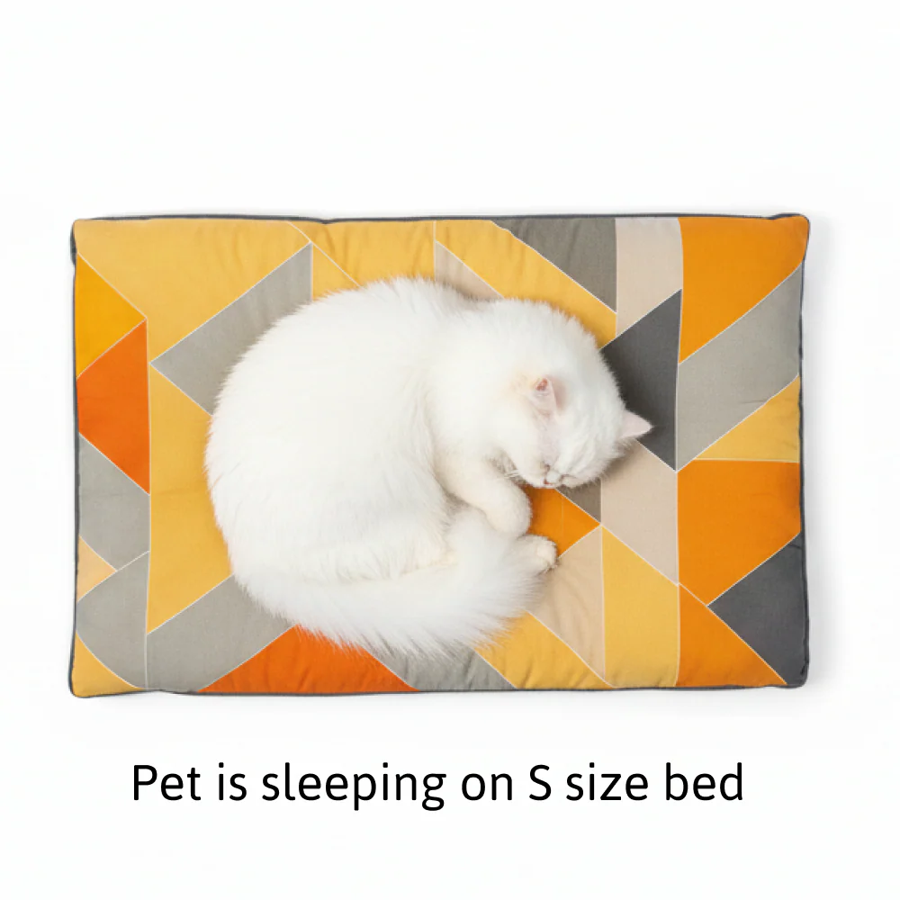Skatrs Sunshine Snuggle Flat Bed for Dogs & Cats (Yellow) - Image 4