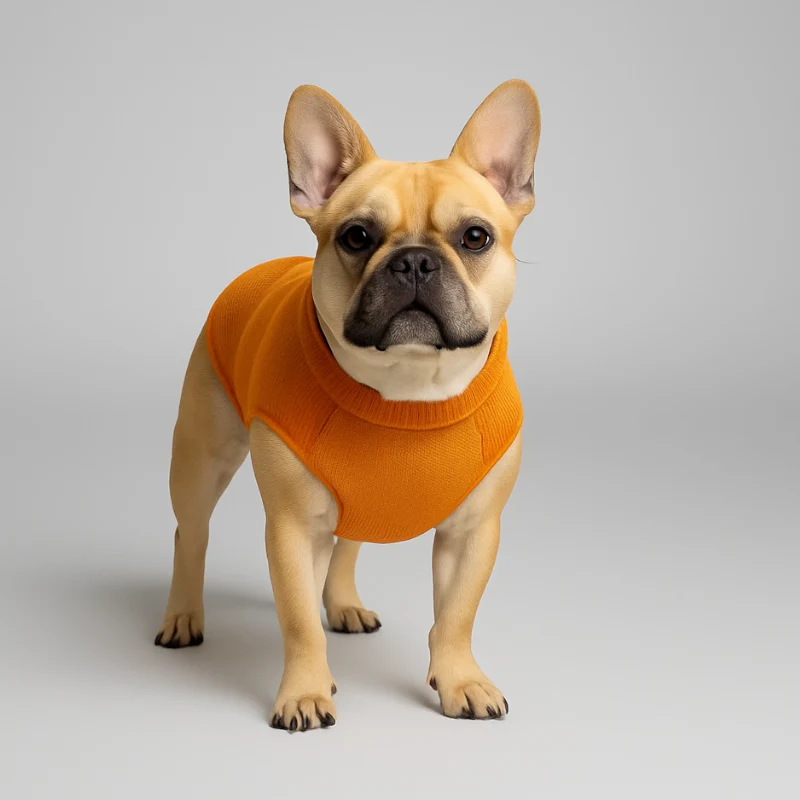 Talking Dog Club Bright Winter High Paw Jumper Sweater for Dogs (Orange) - Image 5