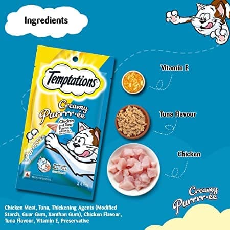 Temptations Creamy Purrrr ee Chicken & Tuna Cat Treats - Image 16
