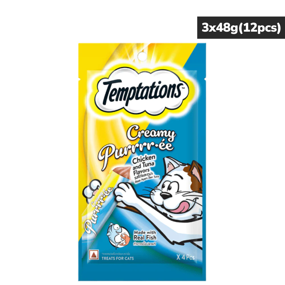 Temptations Creamy Purrrr ee Chicken & Tuna Cat Treats - Image 21