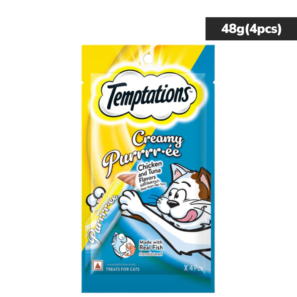 Temptations Creamy Purrrr ee Chicken & Tuna Cat Treats - Image 22