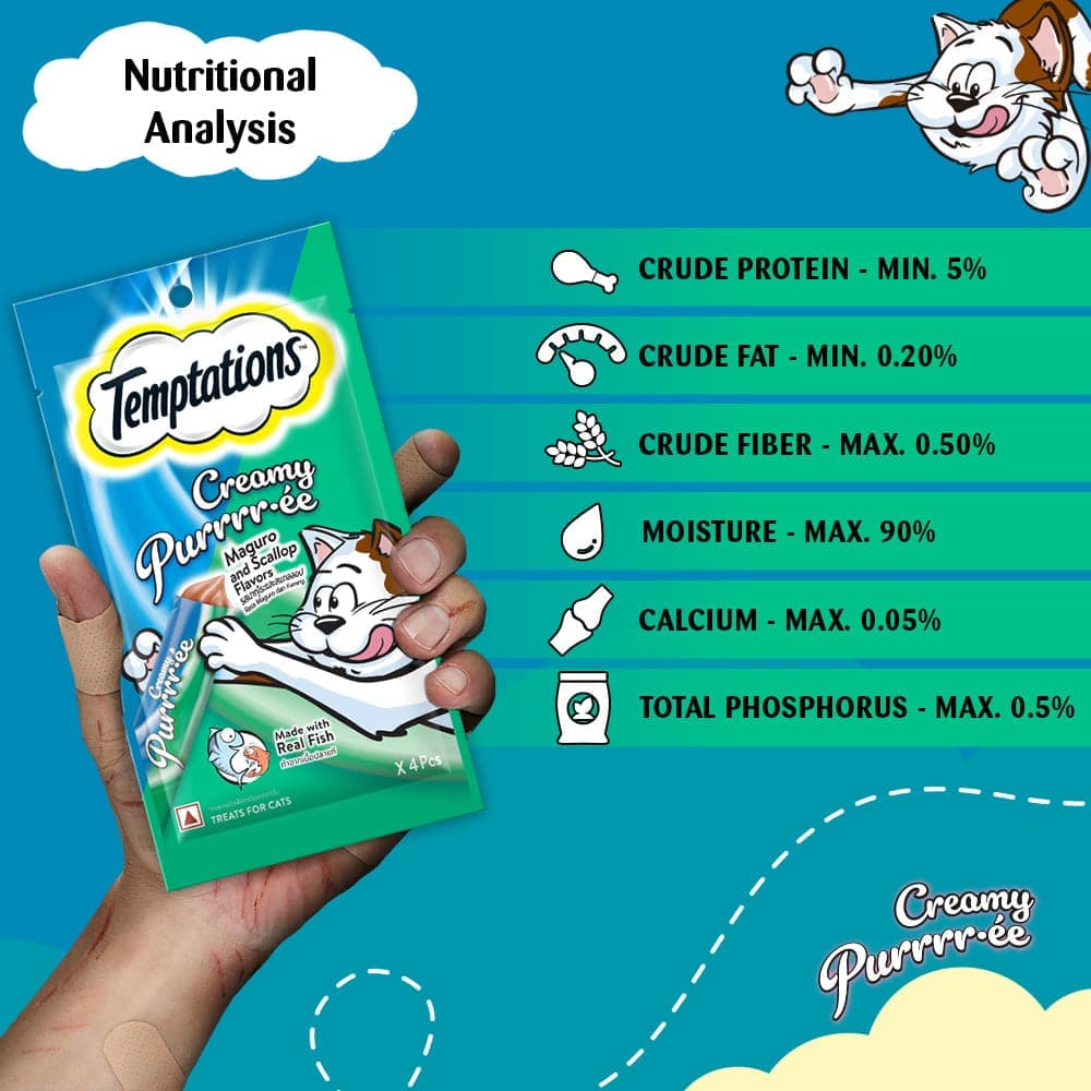 Temptations Creamy Purrrr ee Maguro & Scallop Cat Treats - Image 3