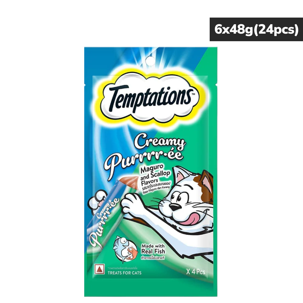Temptations Creamy Purrrr ee Maguro & Scallop Cat Treats - Image 7