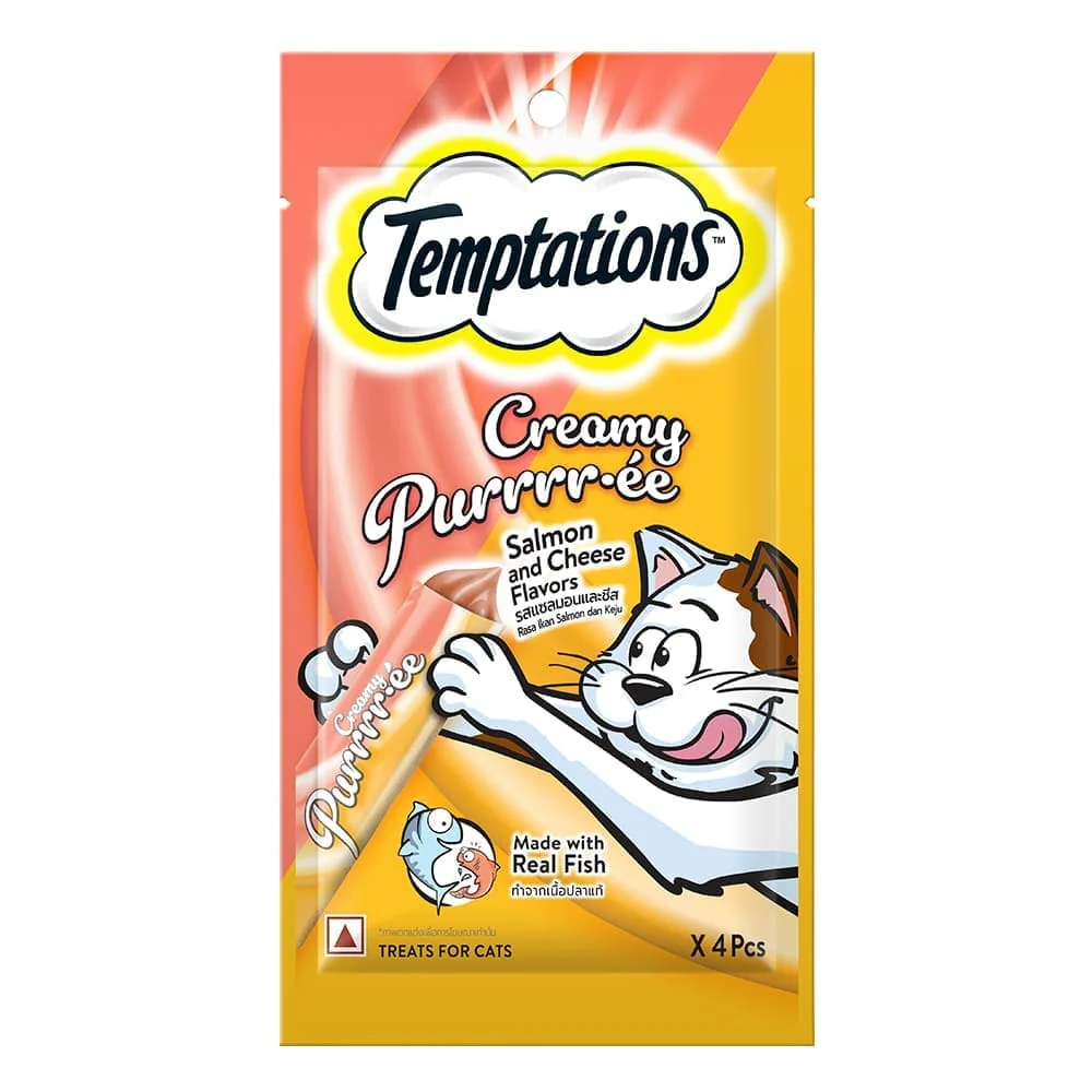 Temptations Creamy Purrrr ee Salmon & Cheese Cat Treats - Image 6