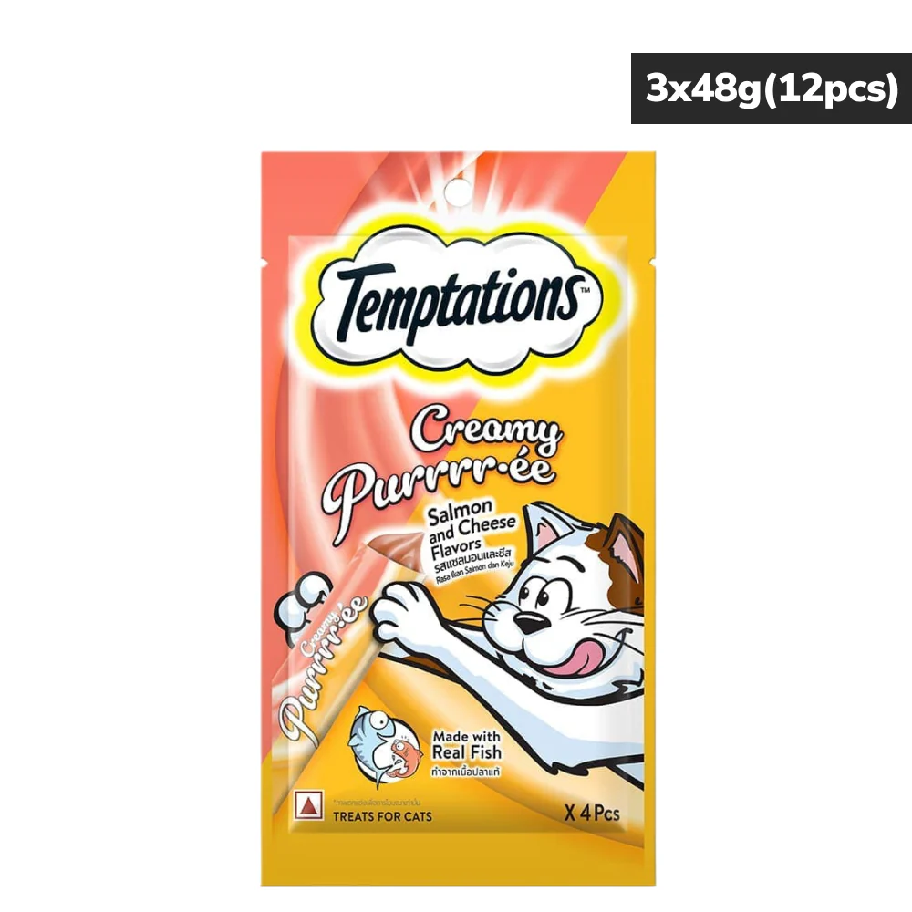 Temptations Creamy Purrrr ee Salmon & Cheese Cat Treats - Image 7