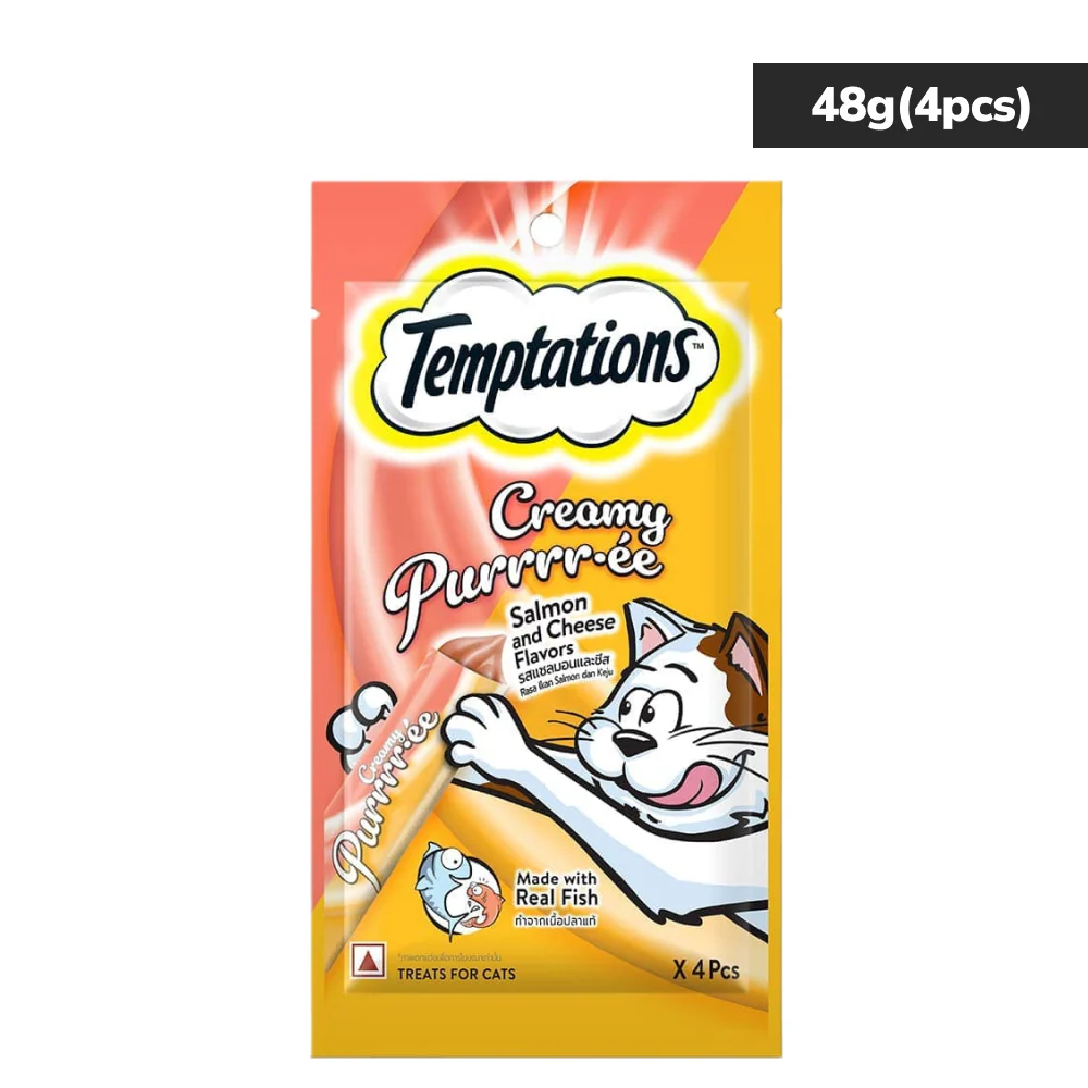 Temptations Creamy Purrrr ee Salmon & Cheese Cat Treats - Image 9