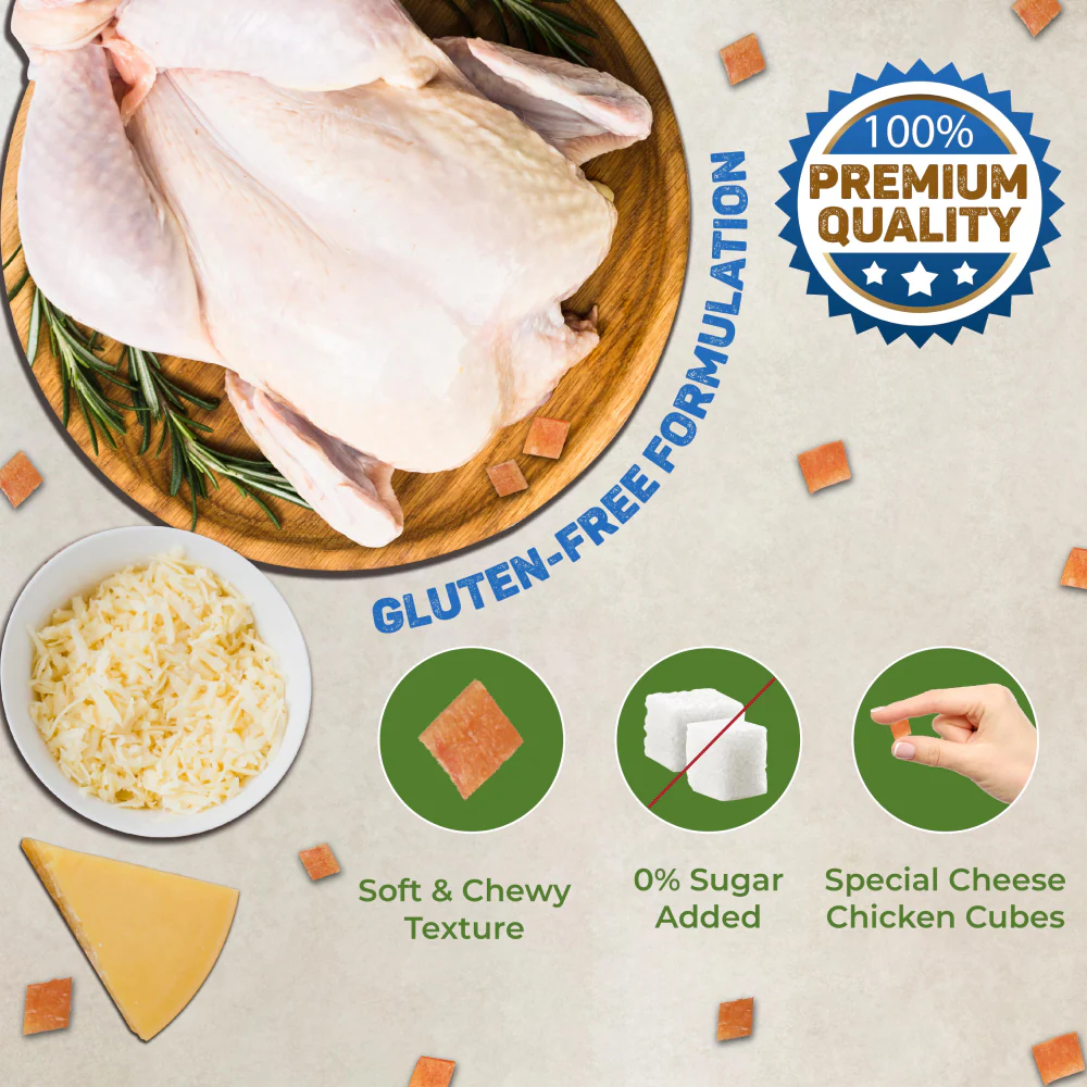 Trixie Premio Cheese Chicken & Kittos Purr fect Fish Chicken Cubes Cat Treats - Image 3