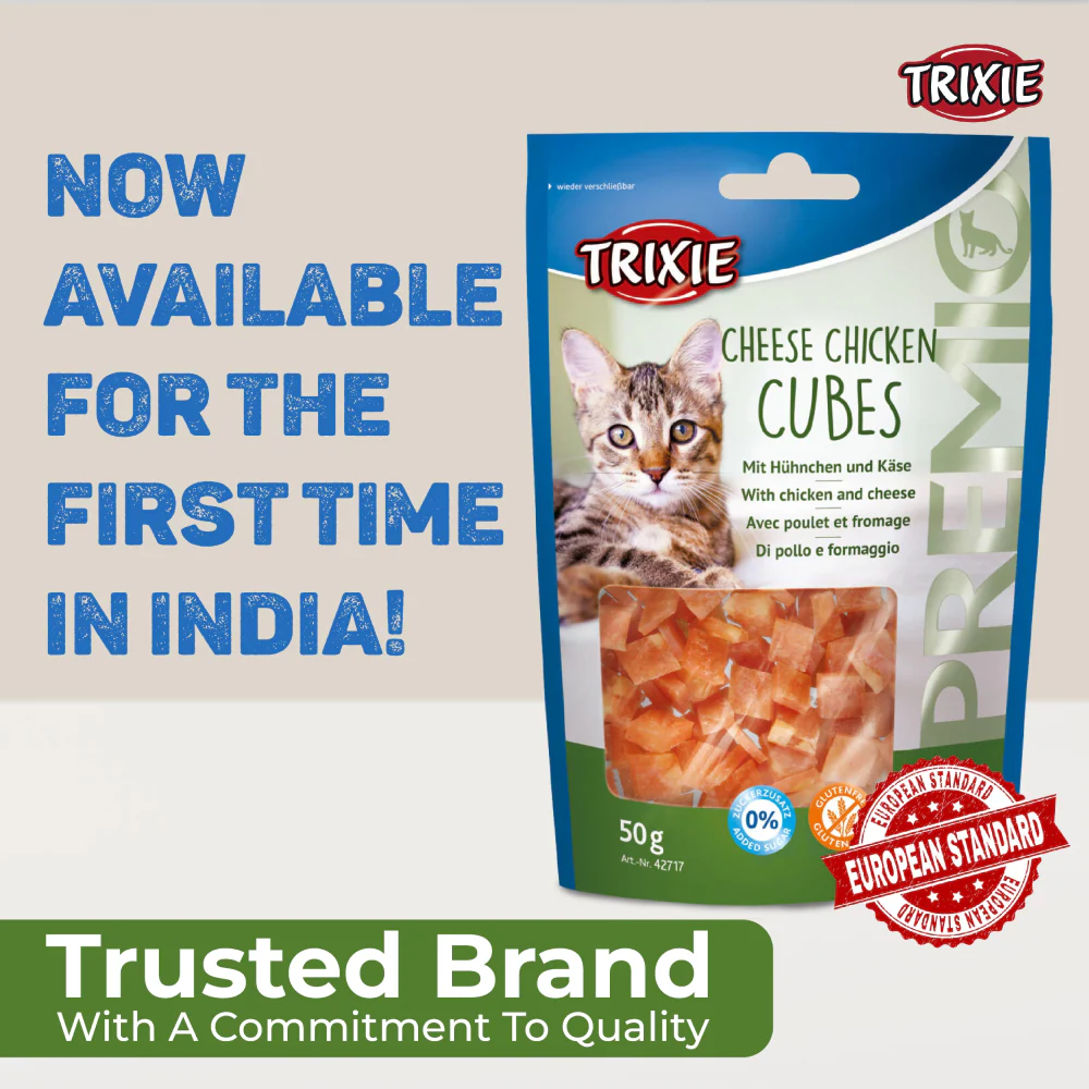 Trixie Premio Cheese Chicken & Kittos Purr fect Fish Chicken Cubes Cat Treats - Image 4