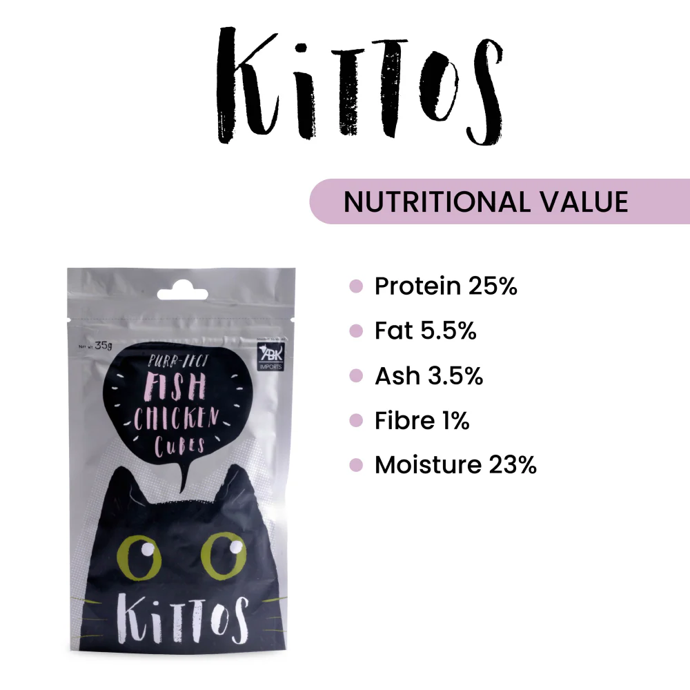 Trixie Premio Cheese Chicken & Kittos Purr fect Fish Chicken Cubes Cat Treats - Image 9