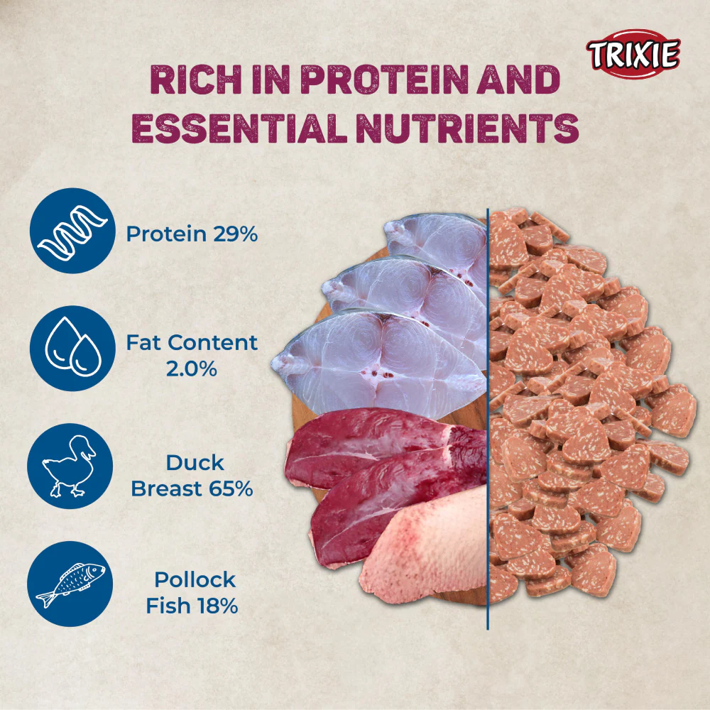 Trixie Premio Ducky Hearts & Kittos Purr fect Lamb Filet Bites Cat Treats - Image 3
