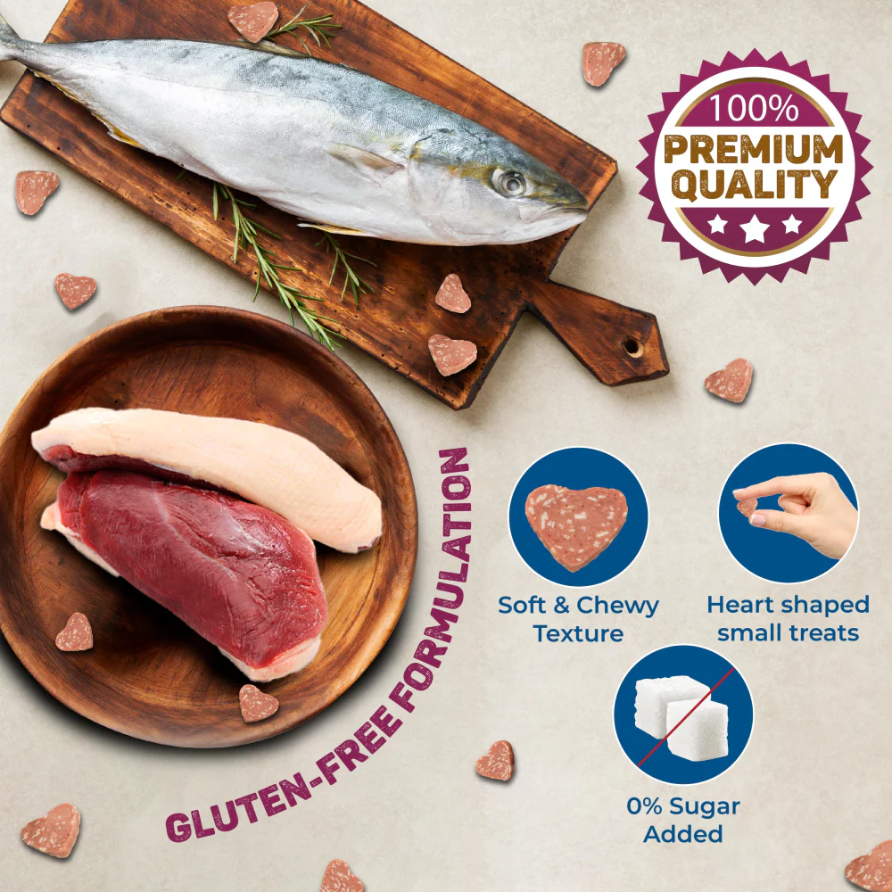 Trixie Premio Ducky Hearts & Kittos Purr fect Lamb Filet Bites Cat Treats - Image 7