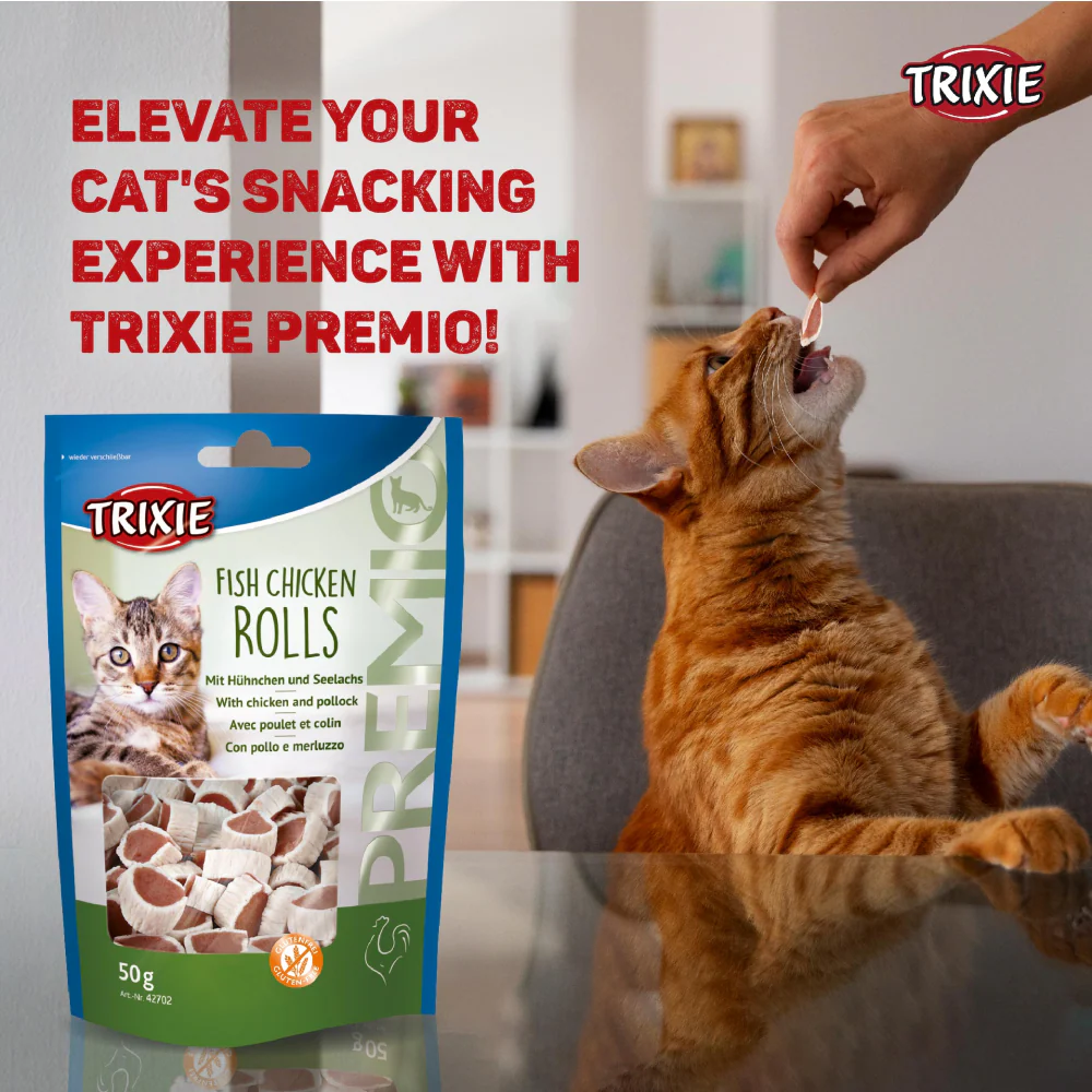 Trixie Premio Fish and Chicken Rolls & Kittos Purr fect Tuna Mini Sticks Cat Treats - Image 5
